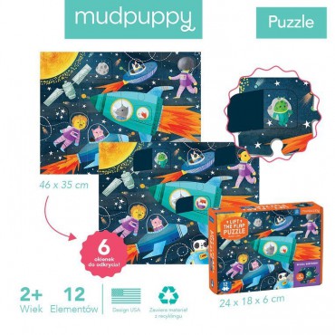 Puzzle z okienkami Kosmos 12 elementów 2+ Mudpuppy - 5