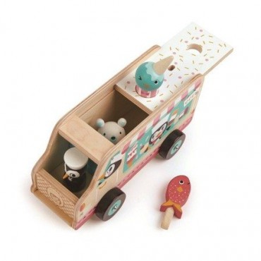 Drewniana lodziarnia, samochód Tender Leaf Toys - 2