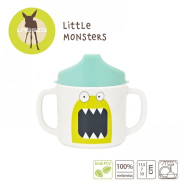 Lassig Kubek z melaminy Little Monster granat