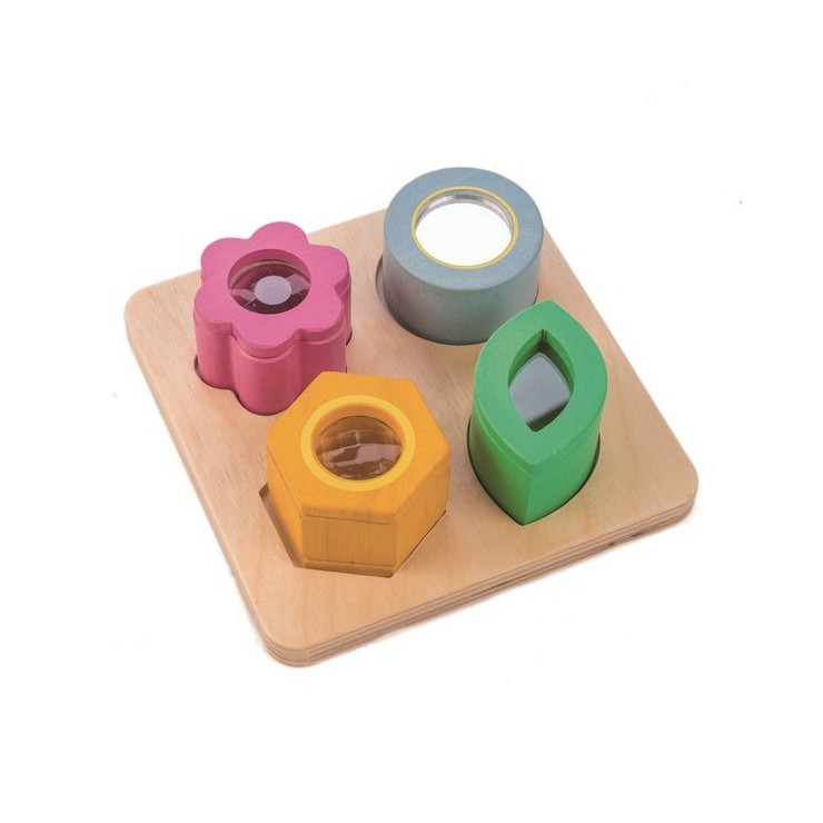 Drewniana zabawka sensoryczna - Kwiaty - zabawka optyczna Tender Leaf Toys - 1