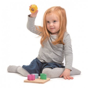 Drewniana zabawka sensoryczna - Kwiaty - zabawka optyczna Tender Leaf Toys - 2