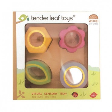Drewniana zabawka sensoryczna - Kwiaty - zabawka optyczna Tender Leaf Toys - 3