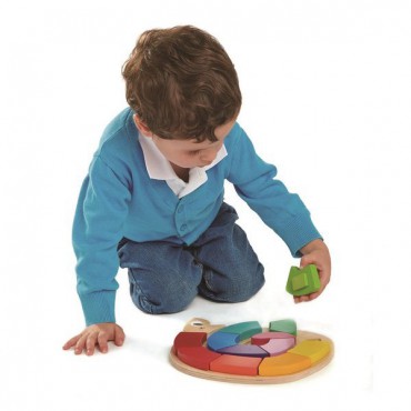 Drewniana zabawka - Kolorowy wąż, kolory i kształty Tender Leaf Toys - 3
