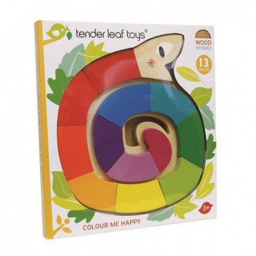 Drewniana zabawka - Kolorowy wąż, kolory i kształty Tender Leaf Toys - 2