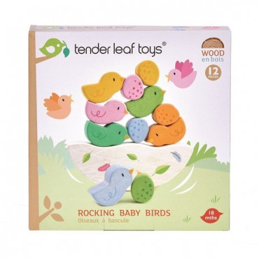 Drewniana gra zręcznościowa - Balansujące Małe Ptaszki Tender Leaf Toys - 3