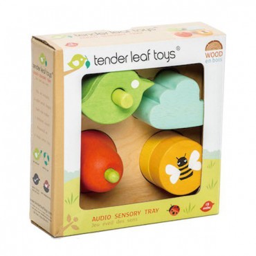 Drewniana zabawka sensoryczna - Ogród - kształty i dźwięki Tender Leaf Toys