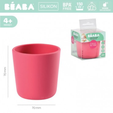 Silikonowy kubek pink Beaba