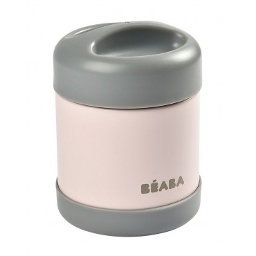 Pojemnik - termos obiadowy ze stali nierdzewnej z hermetycznym zamknięciem 300 ml dark mist/light pink Beaba - 10