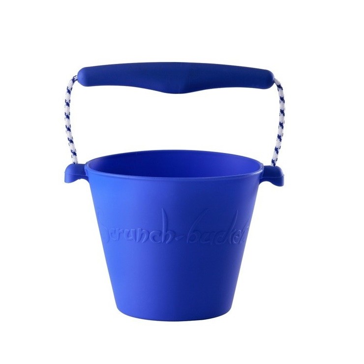 Scrunch-bucket Zwijane wiaderko silikonowe, Niebieskie Funkit World