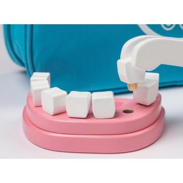 Drewniany zestaw Małego dentysty z torbą Joueco - 3