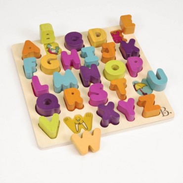 Drewniane puzzle Literki AlphaB.tical B. Toys
