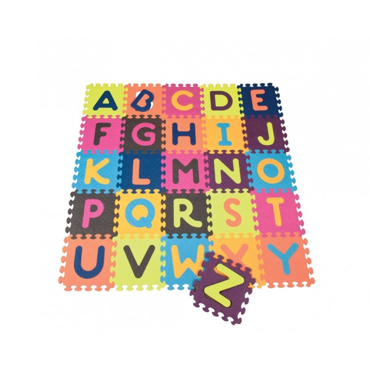 Mata piankowa z kolorowymi puzzlami ALFABETEM Beautifloor B.Toys