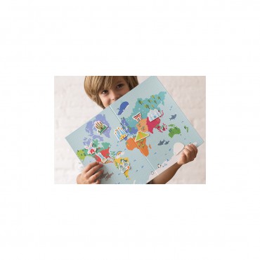 Magnetyczna układanka Mapa świata Apli Kids