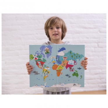 Magnetyczna układanka Mapa świata Apli Kids