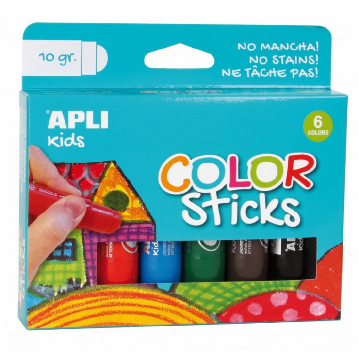 Farby w kredce - 6 kolorów Apli Kids - 1