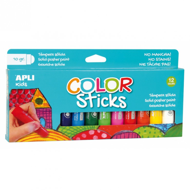 Farby w kredce - 12 kolorów Apli Kids - 1