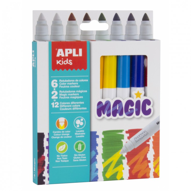 Magiczne flamastry - 8 kolorów  Apli Kids - 1