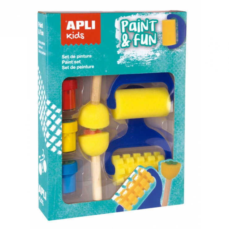 Zestaw stempelków i wałków z farbkami Apli Kids - 1