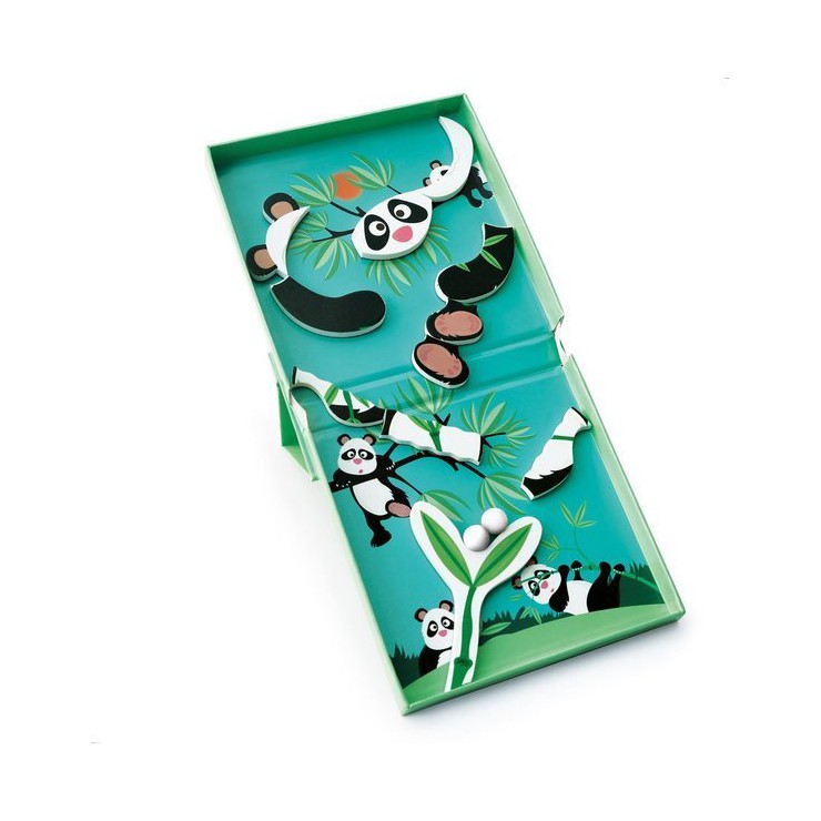 Magnetyczne puzzle Panda i tor kulek gra 2w1 Scratch - 1