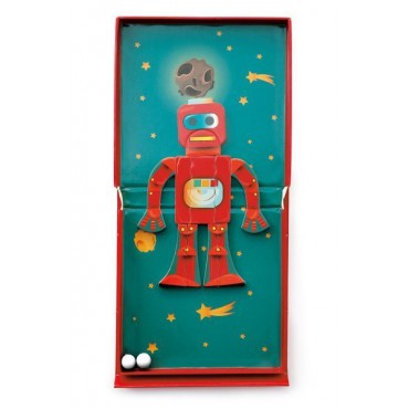 Magnetyczne puzzle Robot i tor kulek gra 2w1 Scratch