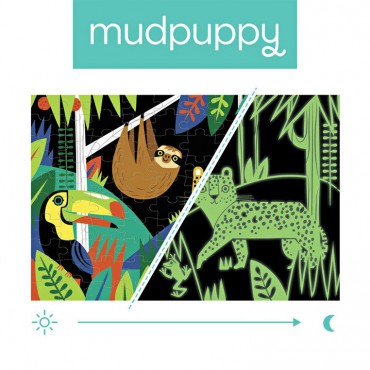 Puzzle świecące w ciemności Las tropikalny 100 elementów 5+ Mudpuppy - 5