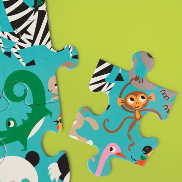 Puzzle podłogowe Jumbo Zwierzęta Świata 25 elementów 2+ Mudpuppy - 1
