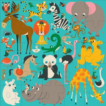 Puzzle podłogowe Jumbo Zwierzęta Świata 25 elementów 2+ Mudpuppy - 3