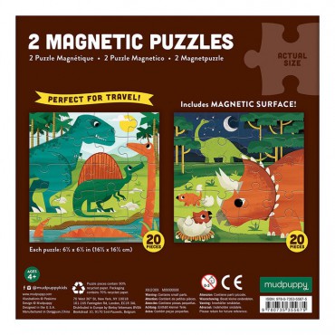 Puzzle magnetyczne Dinozaury 4+ Mudpuppy - 4