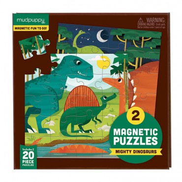 Puzzle magnetyczne Dinozaury 4+ Mudpuppy - 5