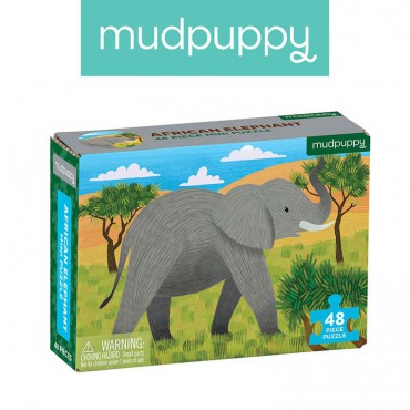 Puzzle mini Słoń afrykański 48 elementów 4+ Mudpuppy