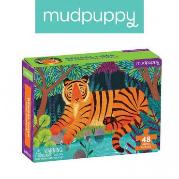 Puzzle mini Tygrys bengalski 48 elementów 4+ Mudpuppy