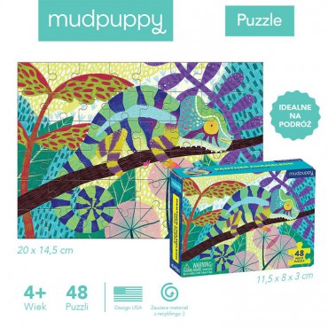 Puzzle mini Kameleon lamparci 48 elementów 4+ Mudpuppy