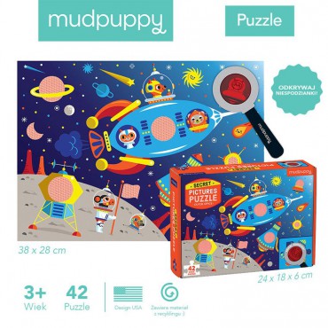 Puzzle z ukrytymi obrazkami Kosmos 42 elementy 3+ Mudpuppy - 9