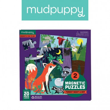 Puzzle magnetyczne Noc i dzień w lesie 4+ Mudpuppy - 7
