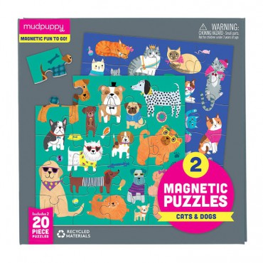 Puzzle magnetyczne Koty i psy 4+ Mudpuppy - 3
