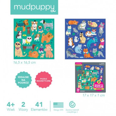 Puzzle magnetyczne Koty i psy 4+ Mudpuppy - 6