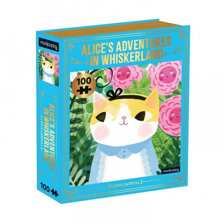 Puzzle - książka "Alicja w Krainie Wąsów" Kotopowieści 100 elementów 6+ Mudpuppy - 1