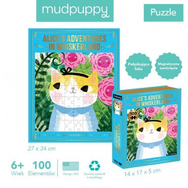Puzzle - książka "Alicja w Krainie Wąsów" Kotopowieści 100 elementów 6+ Mudpuppy - 8