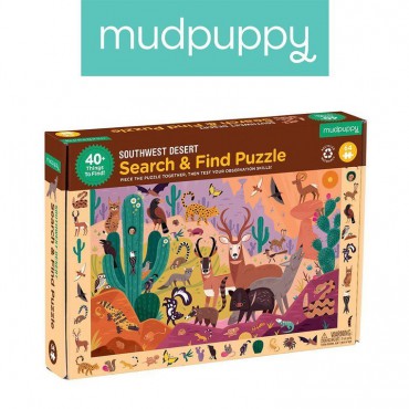 Puzzle obserwacyjne Amerykańska pustynia 64 elementy 4+ Mudpuppy - 6