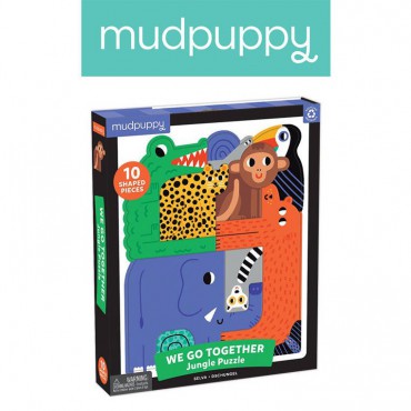 Puzzle układanka Wszyscy razem Dżungla 10 elementów 3+ Mudpuppy - 10