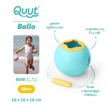 Małe wiaderko wielofunkcyjne Mini Ballo Banana Blue Quut