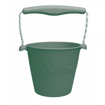 Scrunch-bucket Zwijane wiaderko silikonowe Ciemny Zielony