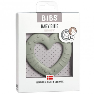 Baby Bitie Heart Sage gryzak dla niemowlaka Bibs