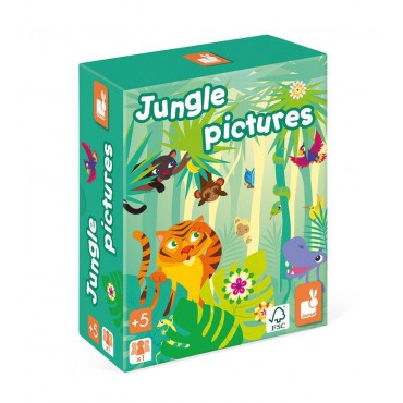 Gra pamięciowa Obrazki z dżungli Janod - 1