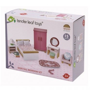 Drewniane meble do domku dla lalek - sypialnia Tender Leaf Toys - 2