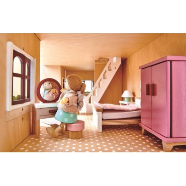 Drewniane meble do domku dla lalek - sypialnia Tender Leaf Toys - 3