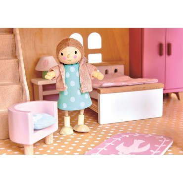Drewniane meble do domku dla lalek - sypialnia Tender Leaf Toys - 4