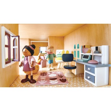 Drewniane meble do domku dla lalek - pokój młodzieżowy Tender Leaf Toys - 4