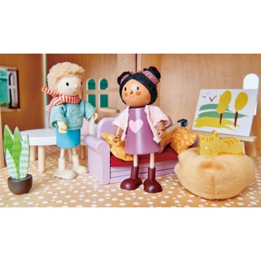 Drewniane meble do domku dla lalek - pokój młodzieżowy Tender Leaf Toys - 5