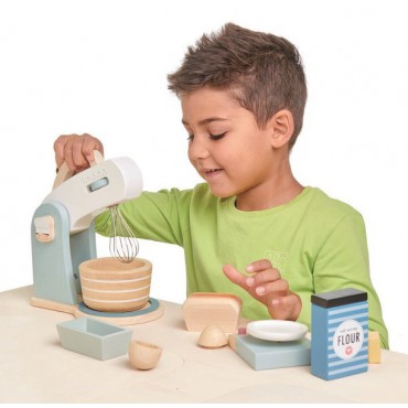 Drewniany mikser z zestawem do pieczenia Mini Chef Tender Leaf Toys - 4